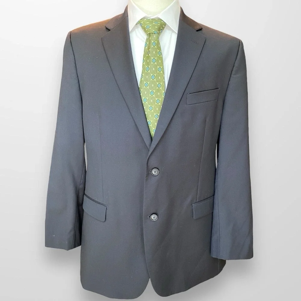 Donald Trump Signature Collection Suit Jacket Mens 42L Blue‎ Wool Blazer